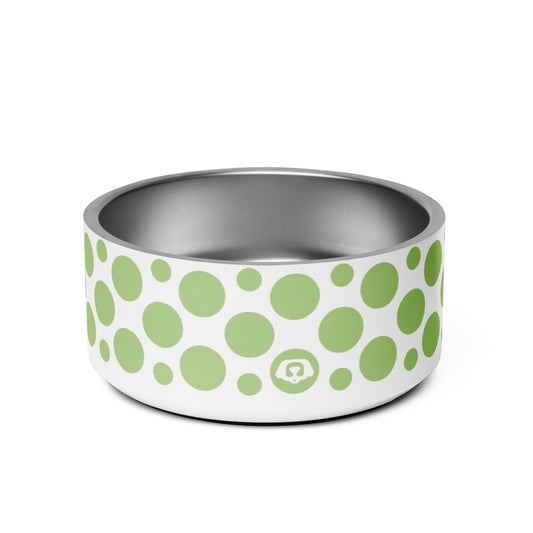 Polka Dotty Celery 32oz Dog Bowl - Dog Bowls & Feeders - Wuforia - Default Title - 4691402_16786
