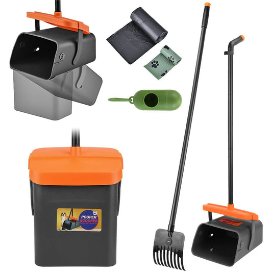 Purrfect Pet Kingdom Dog Poop Scooper Kit with Bags Pooper Scooper Kit Purrfect Pet Kingdom