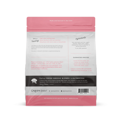 Dog Treats Pork Freeze Dried 18oz Green Juju 🐷