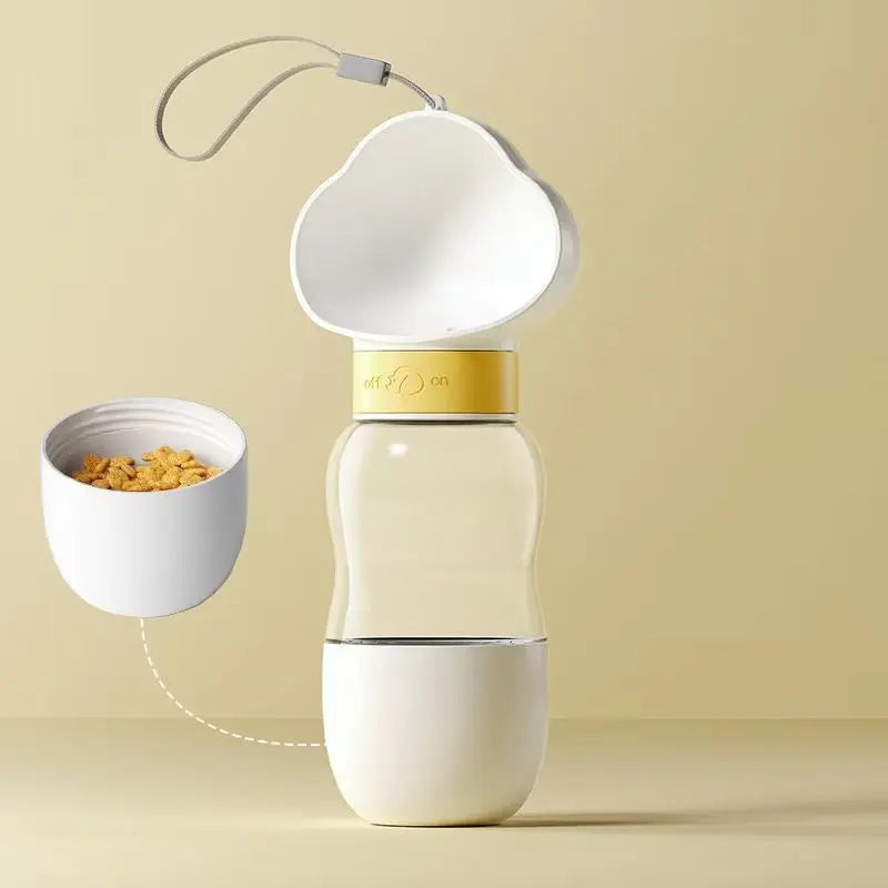 Purrfect Pet Kingdom Portable Pet Water Bottle with Food Holder Purrfect Pet Kingdom