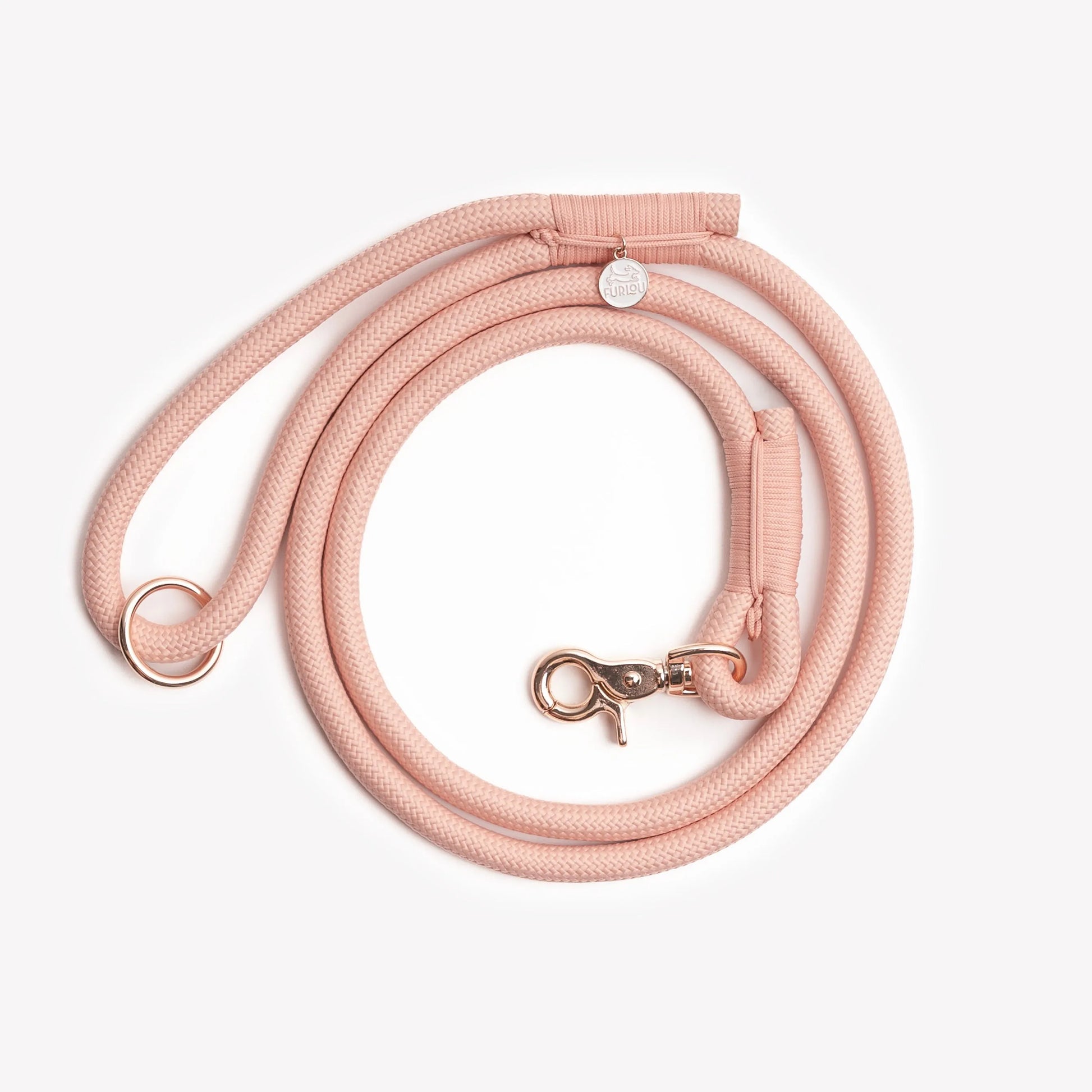 FURLOU - Powder Rose - Braided Rope Leash - Leashes