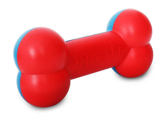 Purrfect Pet Kingdom premium dog toys for big dogs durable red and blue chew bone toy