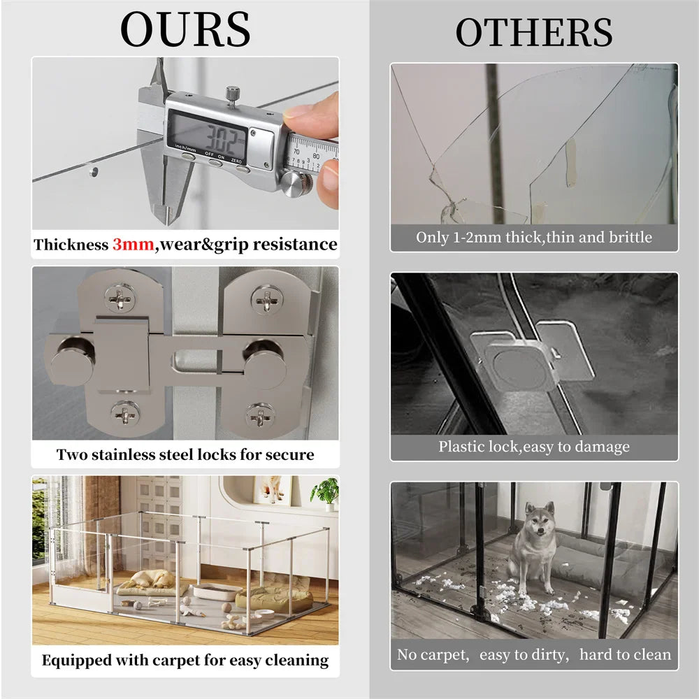 Tail Chasers premium indoor dog exercise pen with sturdy design and easy-clean features for pets