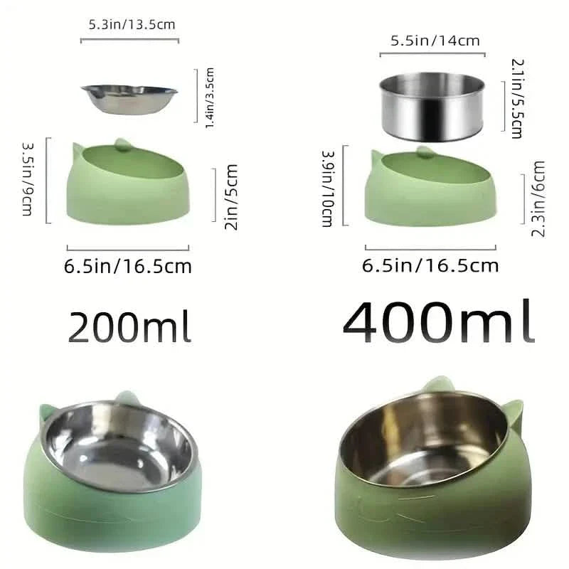 Premium Stainless Steel Cat & Dog Bowls - Non Slip Base for