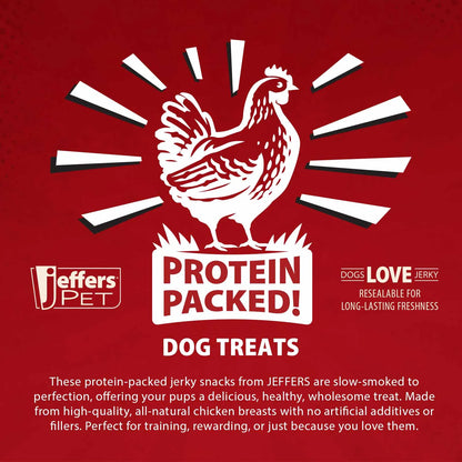 Premium USA Chicken Jerky Dog Treats by Purrfect Pet Kingdom, 24oz grain-free snacks, featuring a savory chicken flavor.