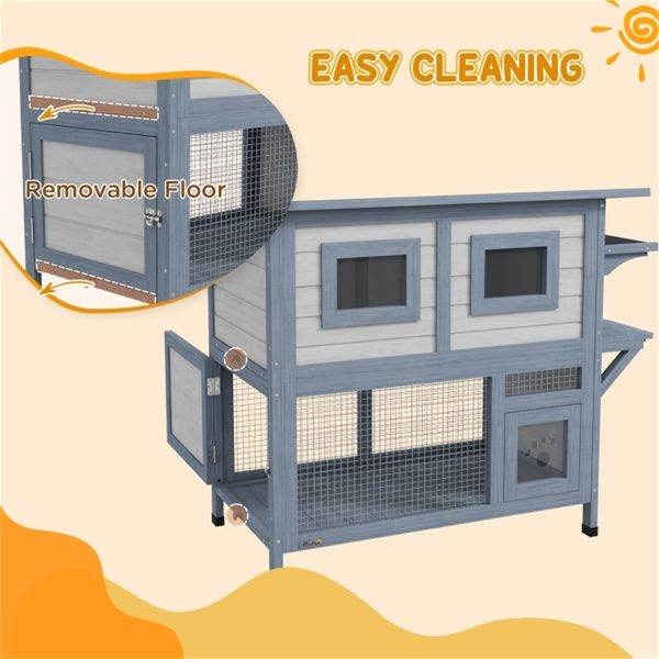 Purrfect Pet Kingdom Premium Wooden Cat House for Multiple Cats Purrfect Pet Kingdom