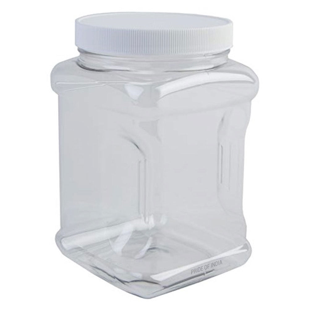 Clear pet food storage container BPA free with a secure white lid for safe food storage