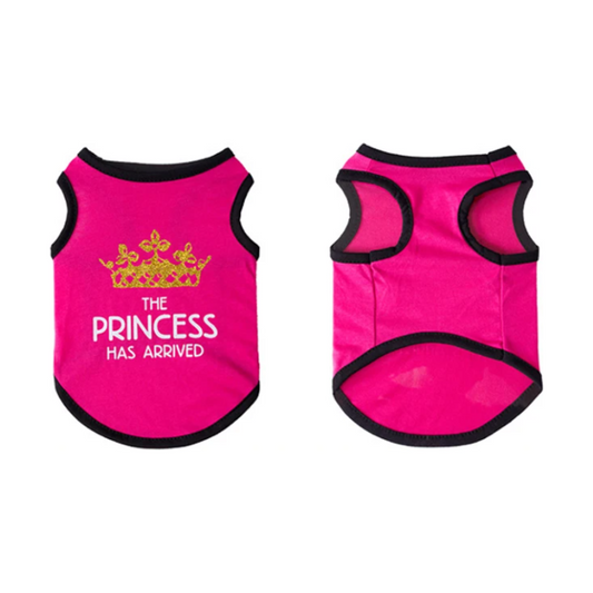 The Princess Has Arrived Hot Pink Dog Tee