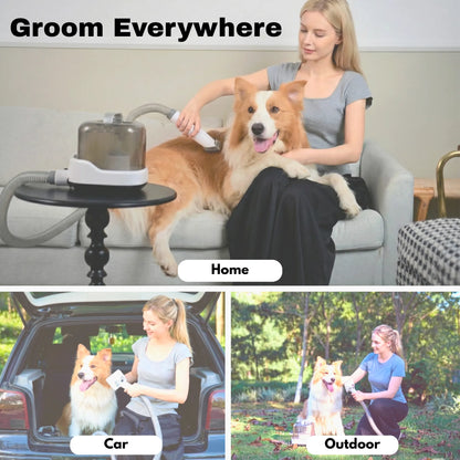 Pro Cordless Vacuum Pet Grooming Kit by Purrfect Pet Kingdom, sleek design, perfect for mess-free shedding, new arrival.
