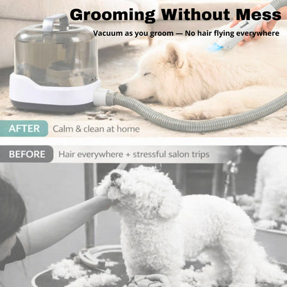 Pro Cordless Vacuum Pet Grooming Kit by Purrfect Pet Kingdom, sleek design, perfect for mess-free shedding, new arrival.