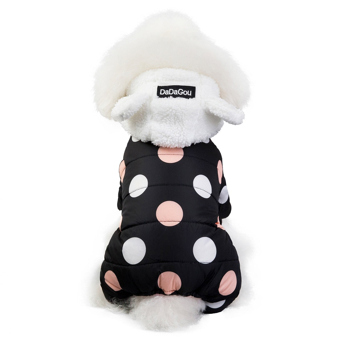 Big Polka Dot Snowsuit Jumpsuit - Purrfect Pet Kingdom