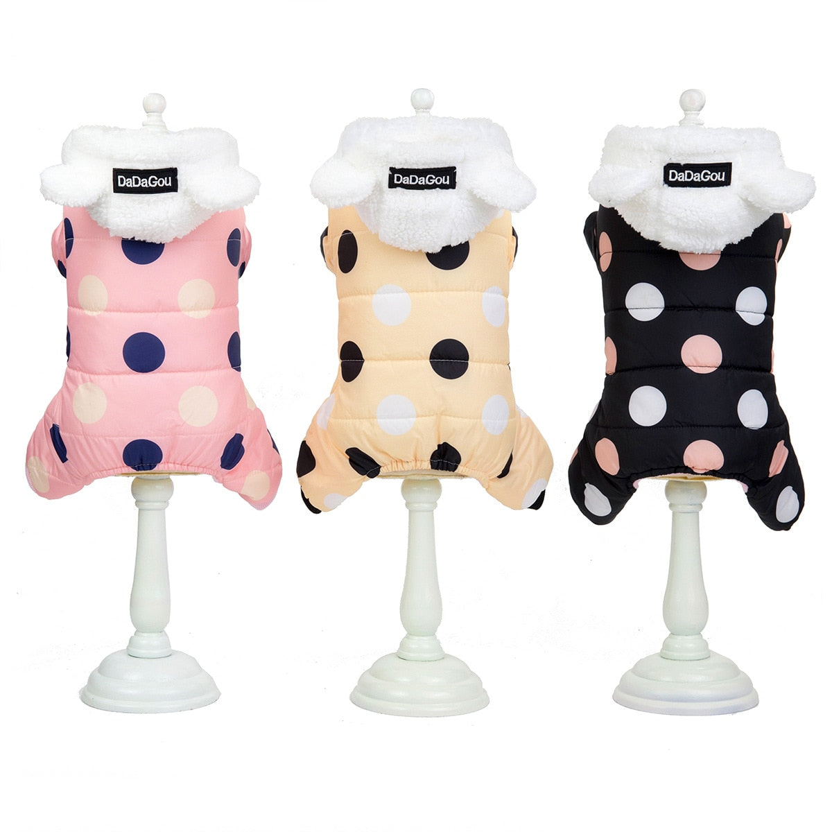 Big Polka Dot Snowsuit Jumpsuit - Purrfect Pet Kingdom