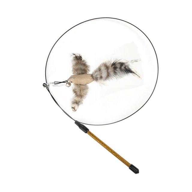 Funny Feather Bird With Bell Cat Stick Toy For Kitten Play