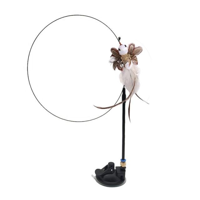 Funny Feather Bird With Bell Cat Stick Toy For Kitten Play