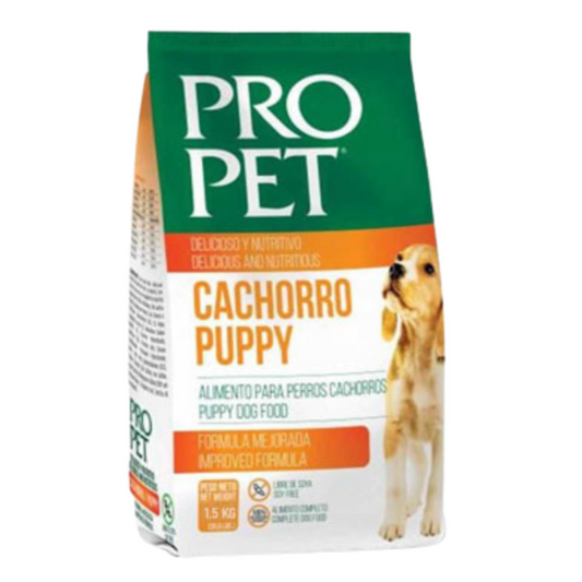 Pro Pet Puppy Dog Food 3.3 lb bag featuring a nutritious formula for healthy growth and development