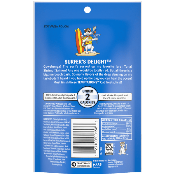 Temptations Mixups Surfers Delight Cat Treat - Cat Treats - The Family Pet