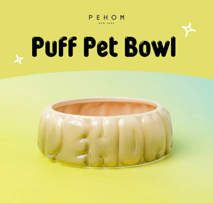 Puff Pet Bowl Gradient Olive by Purrfect Pet Kingdom, durable resin dish, spill-proof design, perfect for pets, priced at ...