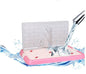 Purrfect Pet Kingdom Puppy Training Pad with pink frame and splash guard designed for easy cleaning