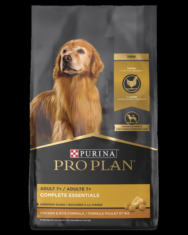 Purina Pro Plan Dog Food for Senior Dogs, best dog food for older dogs with chicken and rice formula.