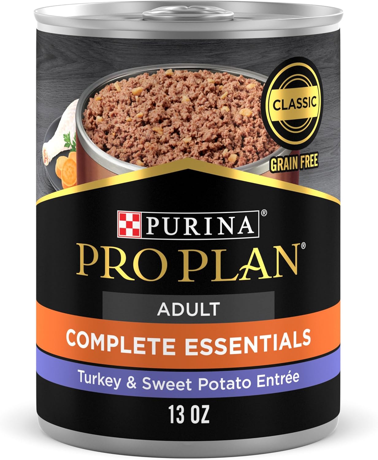 Purina Pro Plan Grain Free Wet Dog Food in Turkey and Sweet Potato Flavor for Adult Dogs