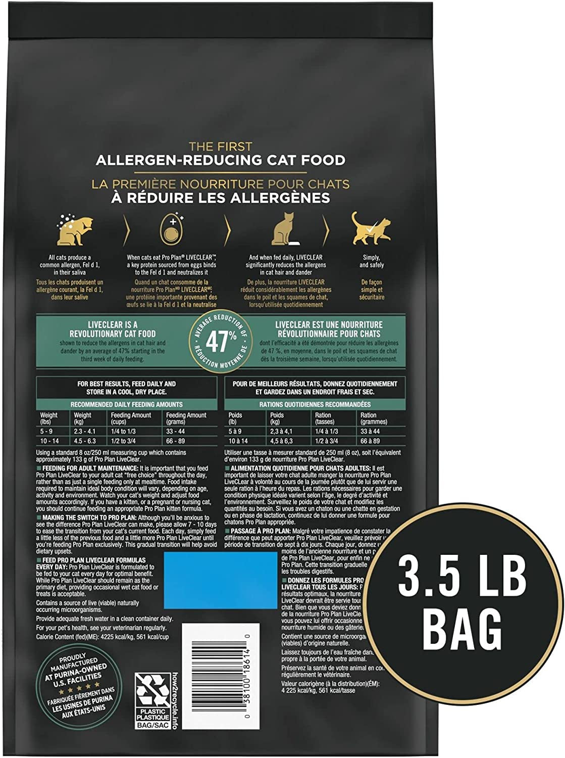 Purrfect Pet Kingdom Allergens-Reducing Cat Food in a 3.5 lb bag, ideal as the best cat food for sensitive cats