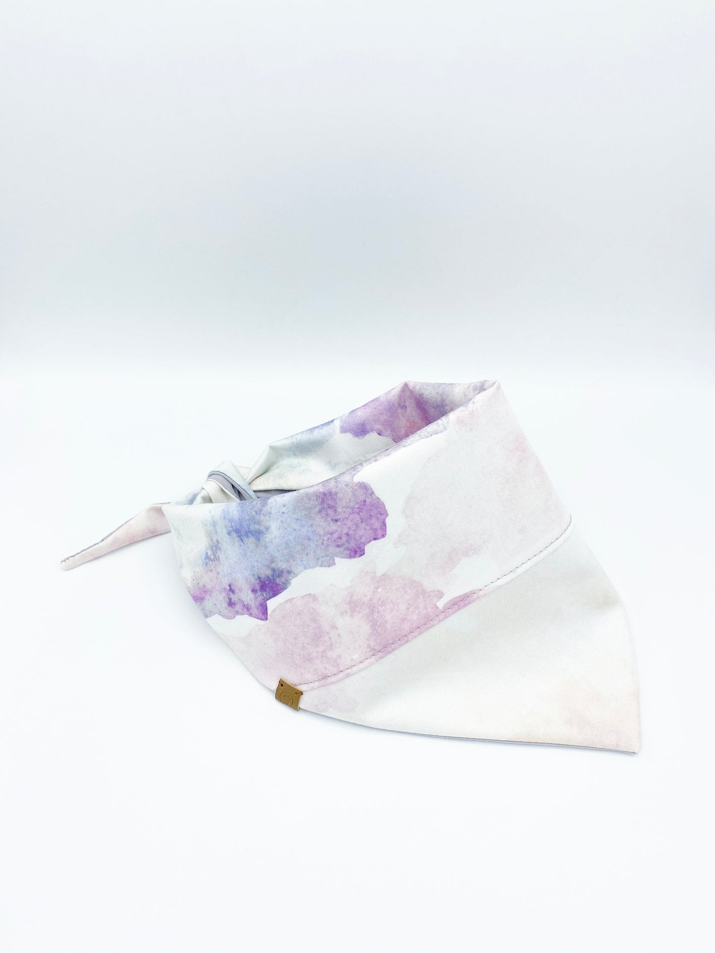 BESPOKE PAWS purple watercolor pet bandana in soft fabric with stylish design for pets