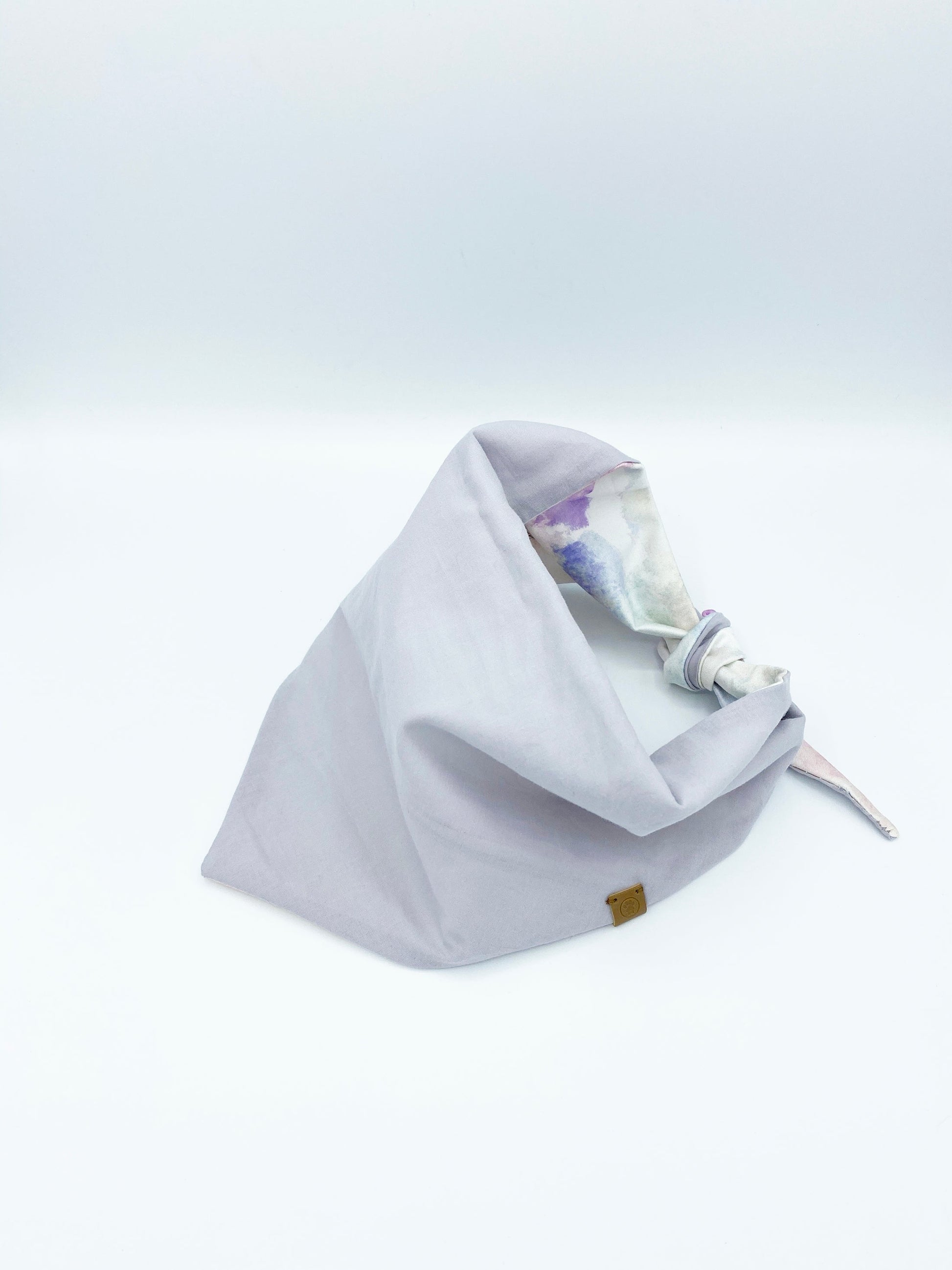 Purple watercolor pet bandana from Bespoke Paws featuring a stylish and soft design for pets