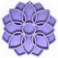 Mandala Softie eTray Shallow Slow Feeder Dog Bowl with Suction Cups |  USA Made