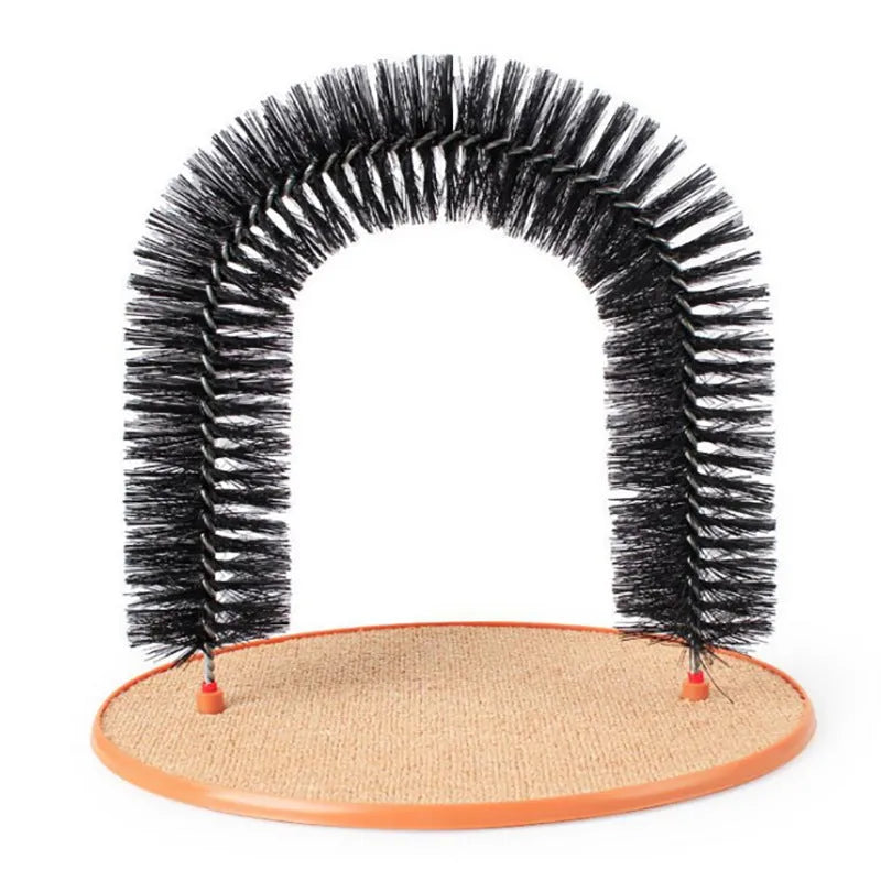 Purrfect Pet Kingdom® - 2-in-1 Cat Grooming Arch & Scratcher Toy - Satisfaction For - Dog Grooming Tools