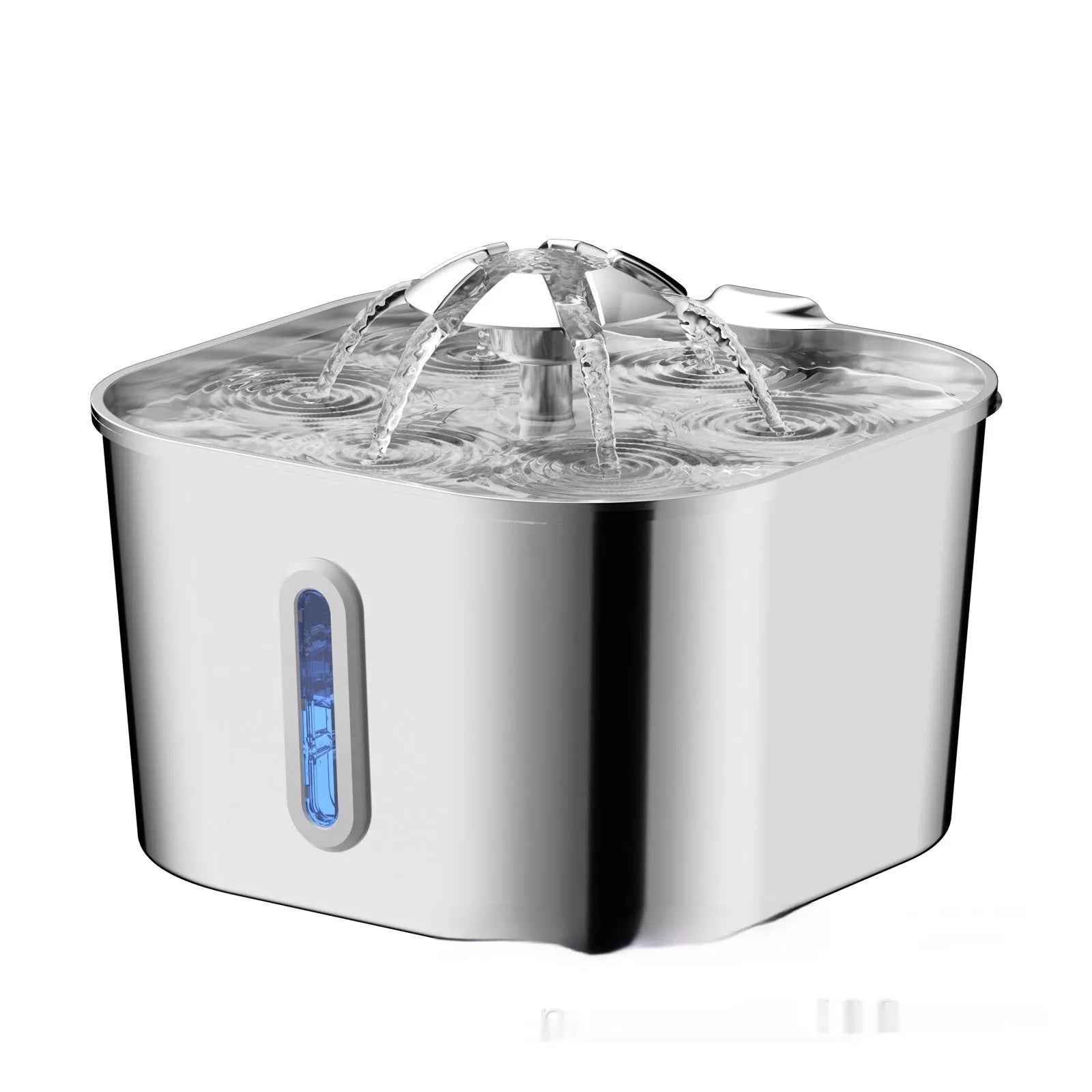 Purrfect Pet Kingdom® - 2.2L Stainless Steel Pet Cat Water Fountain Dogs And Cats - Water Fountains