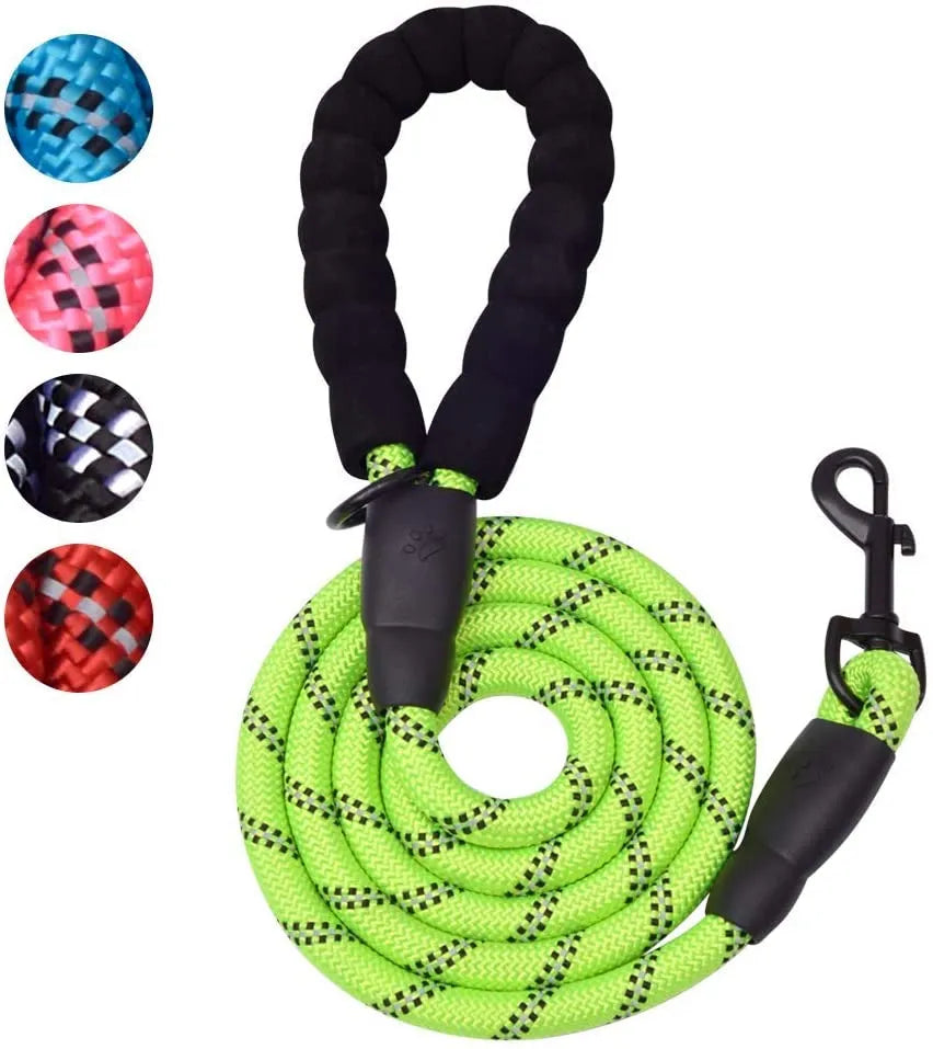 Purrfect Pet Kingdom - 6 FT Dog Leash for Large and Medium Dogs-Green Set of 5 - Pet Products
