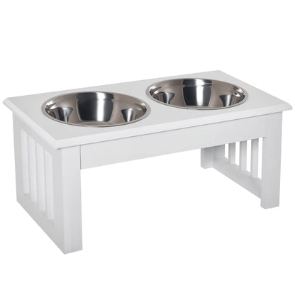 Purrfect Pet Kingdom - 6" Height Small Puppy Dog Feeding Station For Messy Pets, St - Elevated Feeders