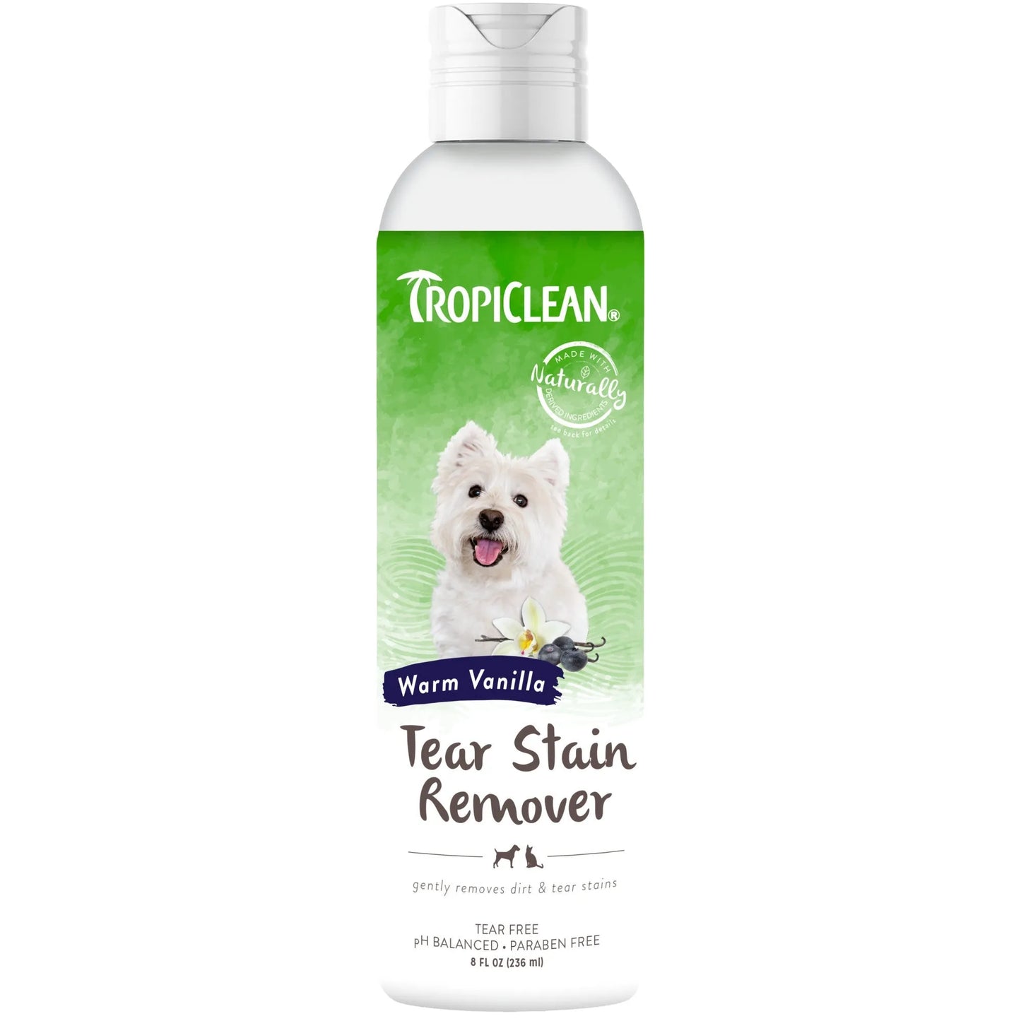 Purrfect Pet Kingdom® - 8oz Tropiclean Pet Tear Stain Remover Warm Vanilla - Ear & Eye Care