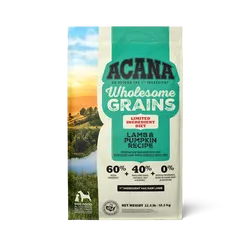 Purrfect Pet Kingdom Acana Grains Small Breed Dog food in a 4lb bag, ideal for small dogs, by Purrfect Pet Kingdom.