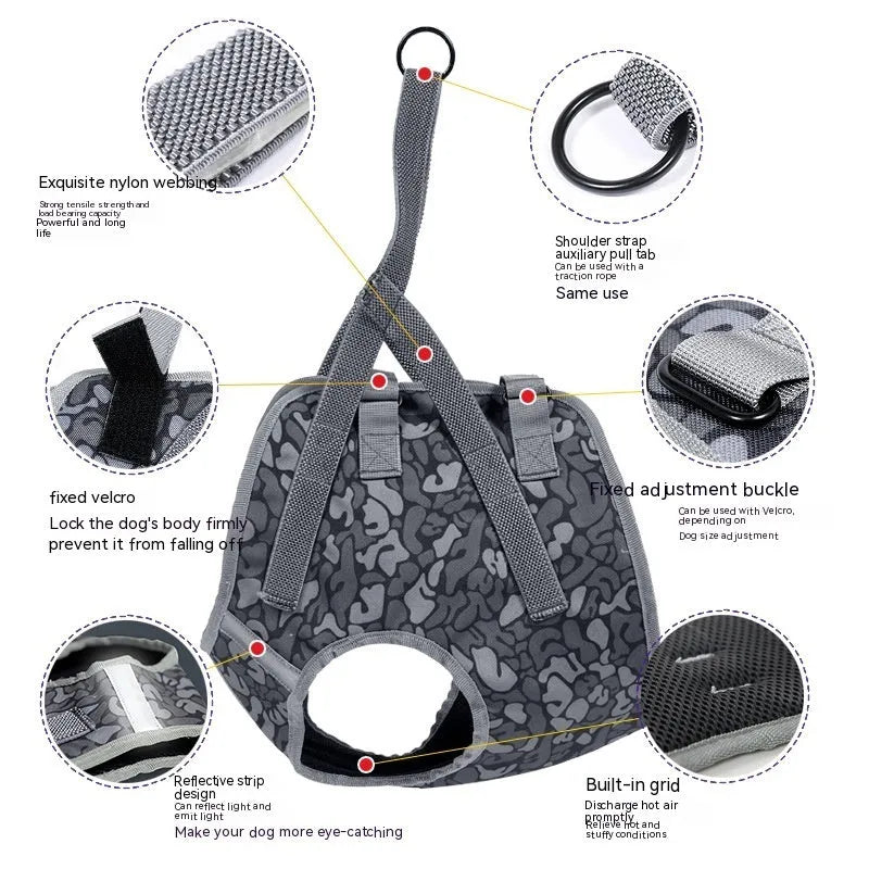 Purrfect Pet Kingdom® - Anti-large Dog Explosion Punch Dog Chest Strap Medium Hand - Hands-Free Leashes