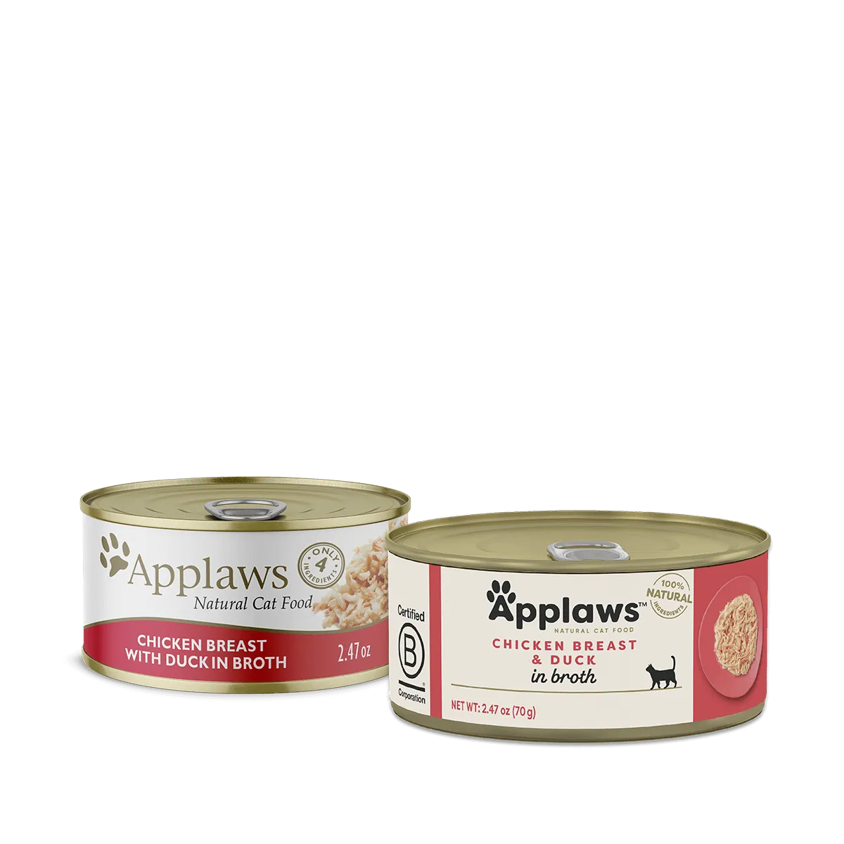 Purrfect Pet Kingdom Applaws Chicken Duck Wet Cat Food, 2.99 oz, delicious chicken and duck blend for cats.