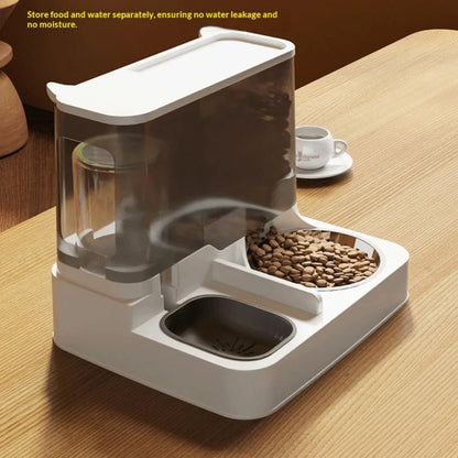 Purrfect Pet Kingdom® - Automatic Feeder And Water Fountain Combo Cat Food Bowl - Auto Feeders