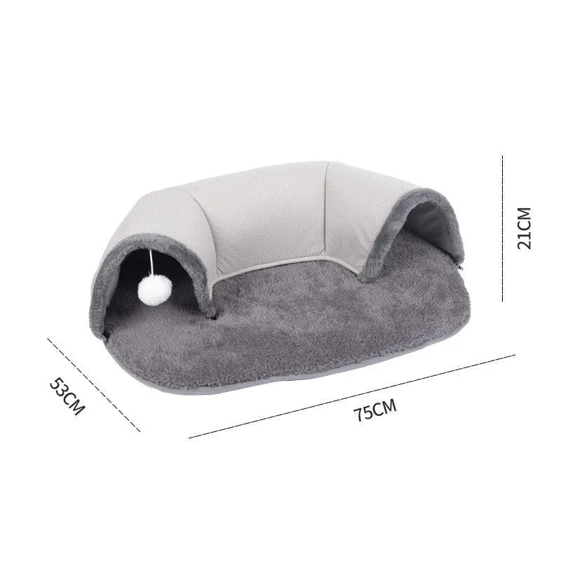 Purrfect Pet Kingdom® - Autumn And Winter Cat Nest Cat Tunnel Plush - Cat Condos & Houses