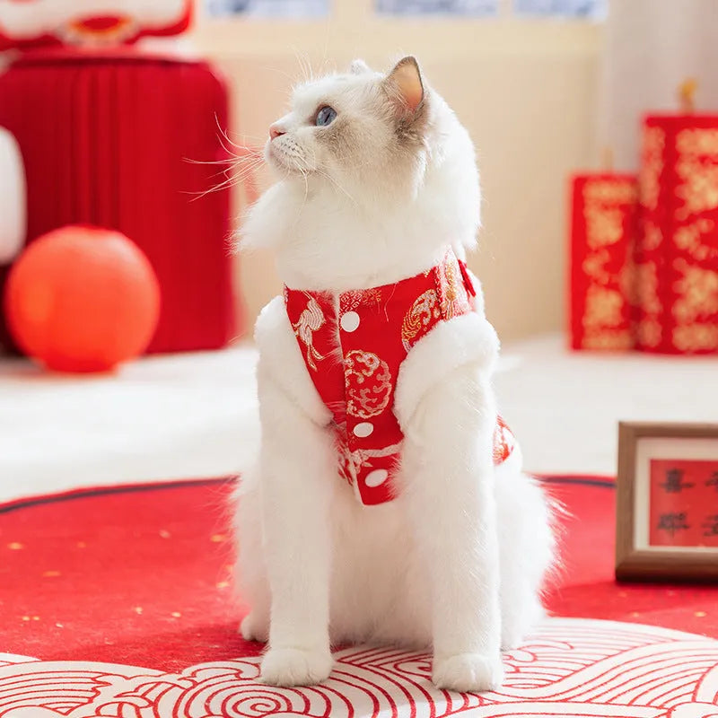 Purrfect Pet Kingdom® - Autumn And Winter New Year's Clothes For Cats And Dogs, - 4