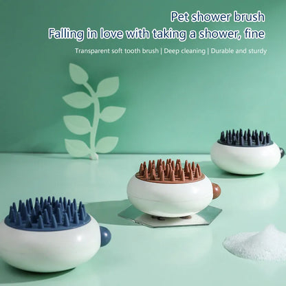 Purrfect Pet Kingdom® - Bathroom Silicone Pet Cat And Dog Shower Soft Bristled Brush - Brushes