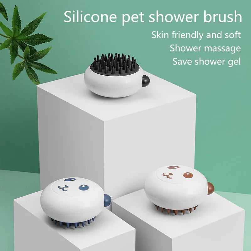 Purrfect Pet Kingdom® - Bathroom Silicone Pet Cat And Dog Shower Soft Bristled Brush - Brushes