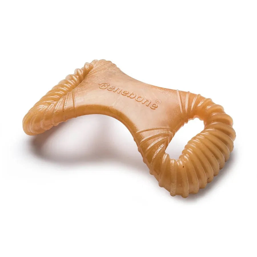 Purrfect Pet Kingdom Benebone Dental Chew in chicken flavor, medium size, designed for dogs, features a durable bone shape.