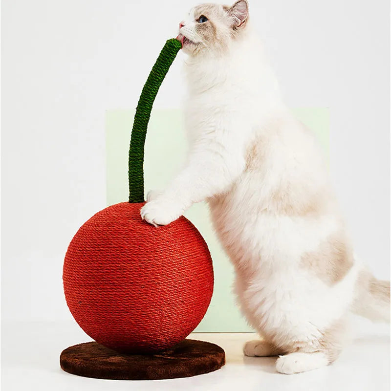 Purrfect Pet Kingdom® - Big Orange Cherry Cat Climbing Pet Fruit Toy - 0
