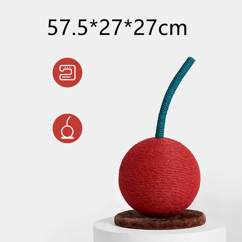 Purrfect Pet Kingdom® - Big Orange Cherry Cat Climbing Pet Fruit Toy - 0