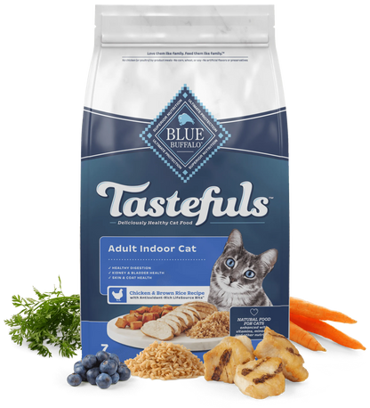 Purrfect Pet Kingdom® - Blue Buffalo Blue Tastefuls Adult Indoor Cat Chicken & Brown - Dry Cat Food