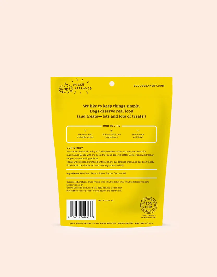 Purrfect Pet Kingdom Bocce's Bac N Nutty Dog Biscuits, 6.99, crunchy dog treats in a brown package, perfect for dogs and c...