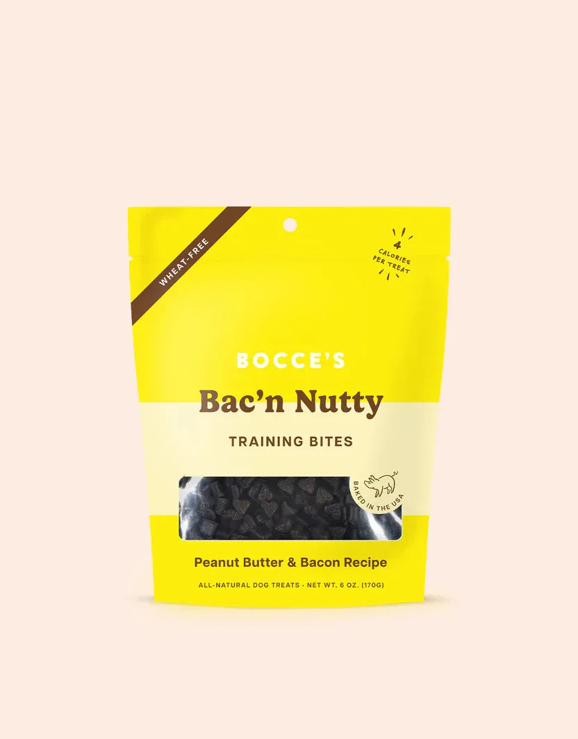 Purrfect Pet Kingdom® - Bocces Training Bites Bac N Nutty Dog Treats (6oz) - Dog Treats