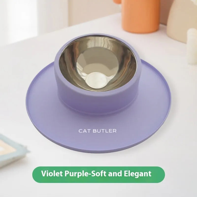 Purrfect Pet Kingdom® - Cat And Dog Bowl Silicone Stainless Steel Pet Non-slip - 0