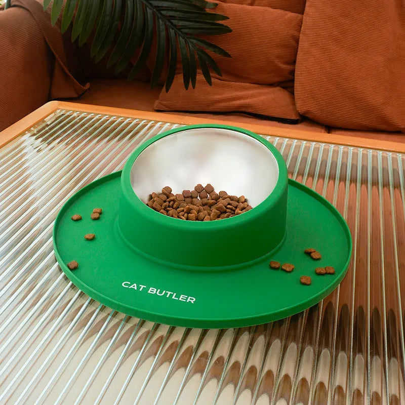 Purrfect Pet Kingdom® - Cat And Dog Bowl Silicone Stainless Steel Pet Non-slip - Bowls