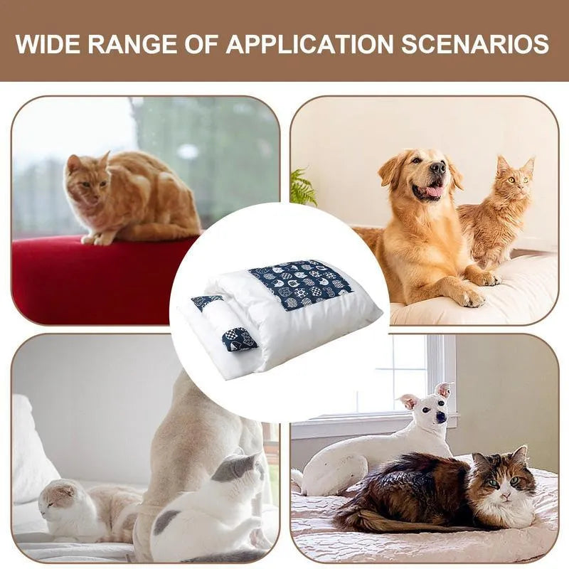 Purrfect Pet Kingdom® - Cat Bed Winter Removable Warm Cat Sleeping Bag Deep Sleep - Pillow Beds